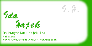 ida hajek business card